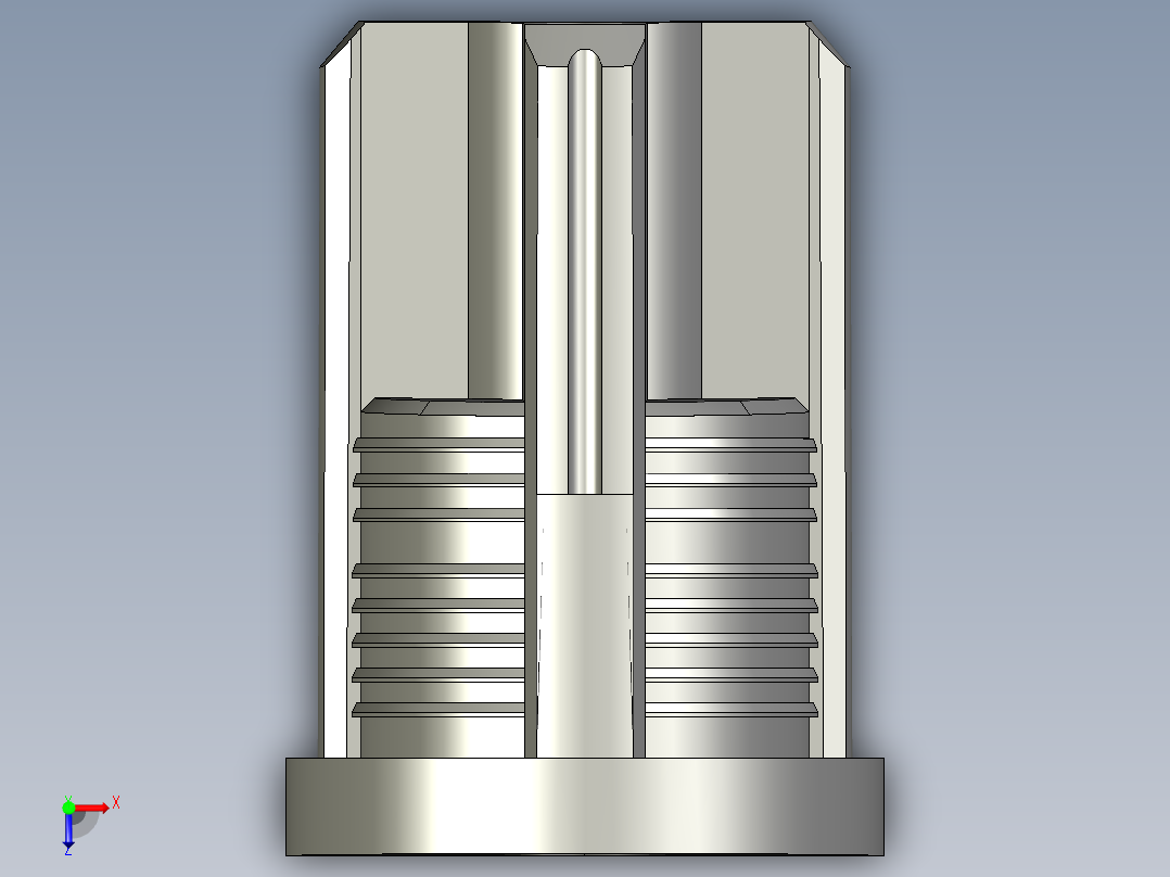 43一体式固定脚座俯视图