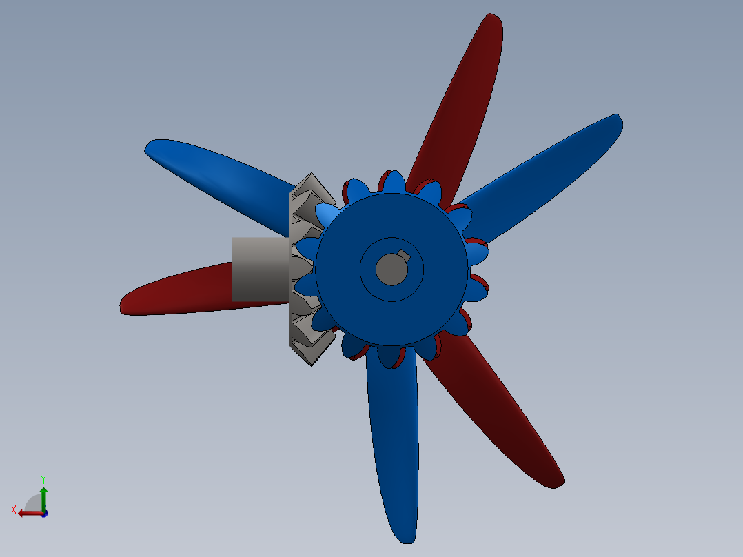 螺旋桨(23)后视图