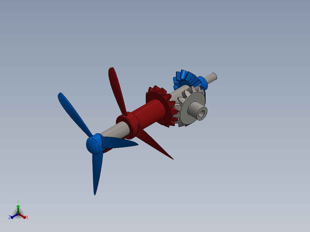 螺旋桨(23)正等轴测图