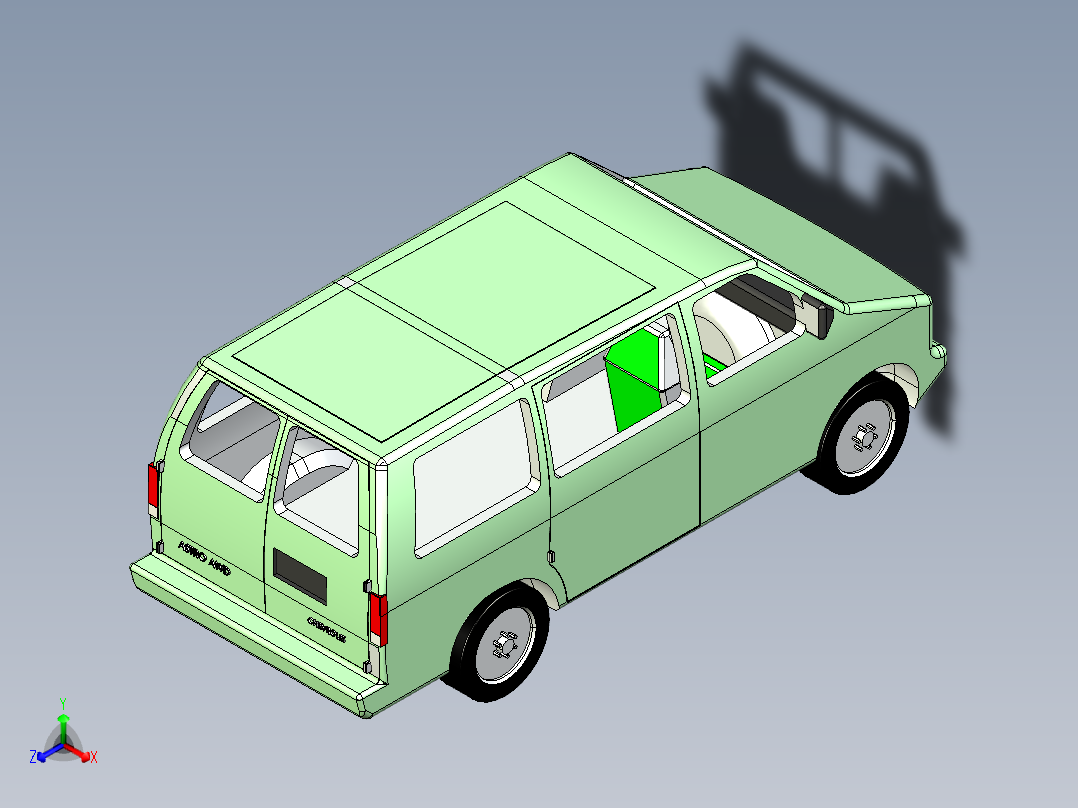 B3003584-阿斯特罗货车房车正等轴测图