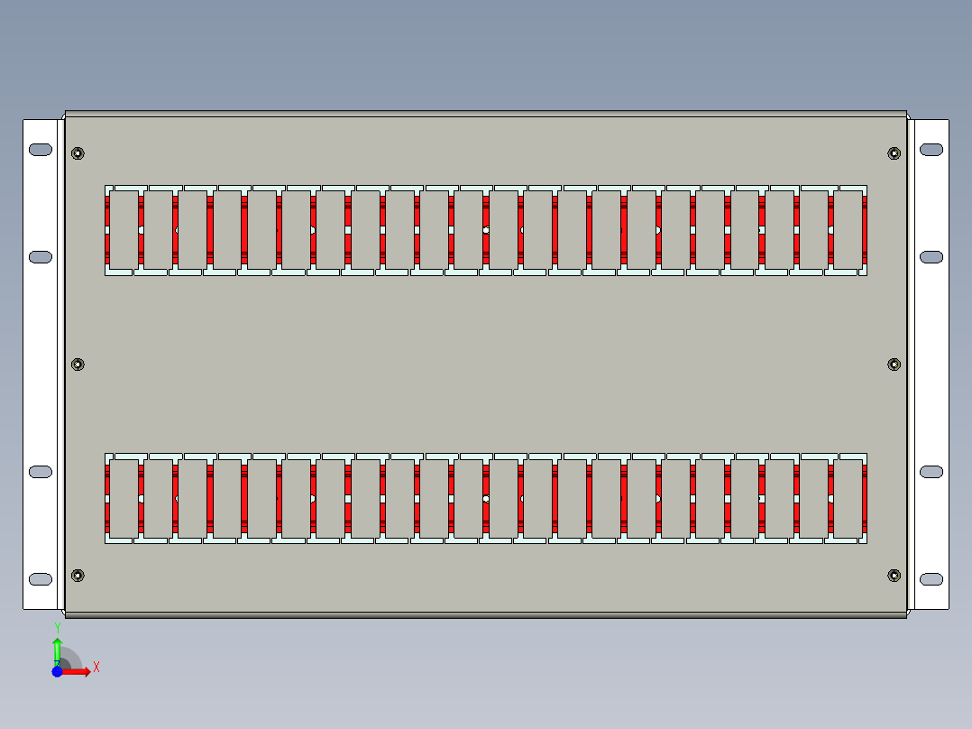 电源分配模块(6U)前视图