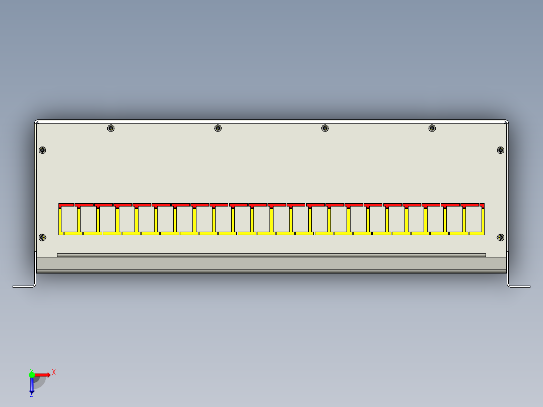 电源分配模块(6U)俯视图