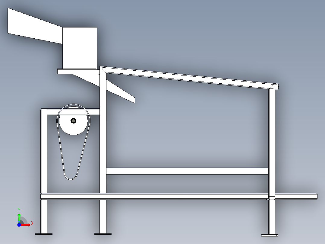 B3004092-谷物分离机振动筛前视图