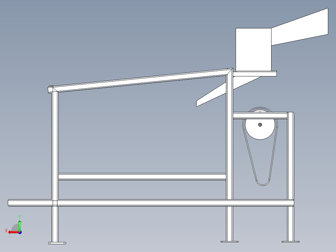 B3004092-谷物分离机振动筛后视图