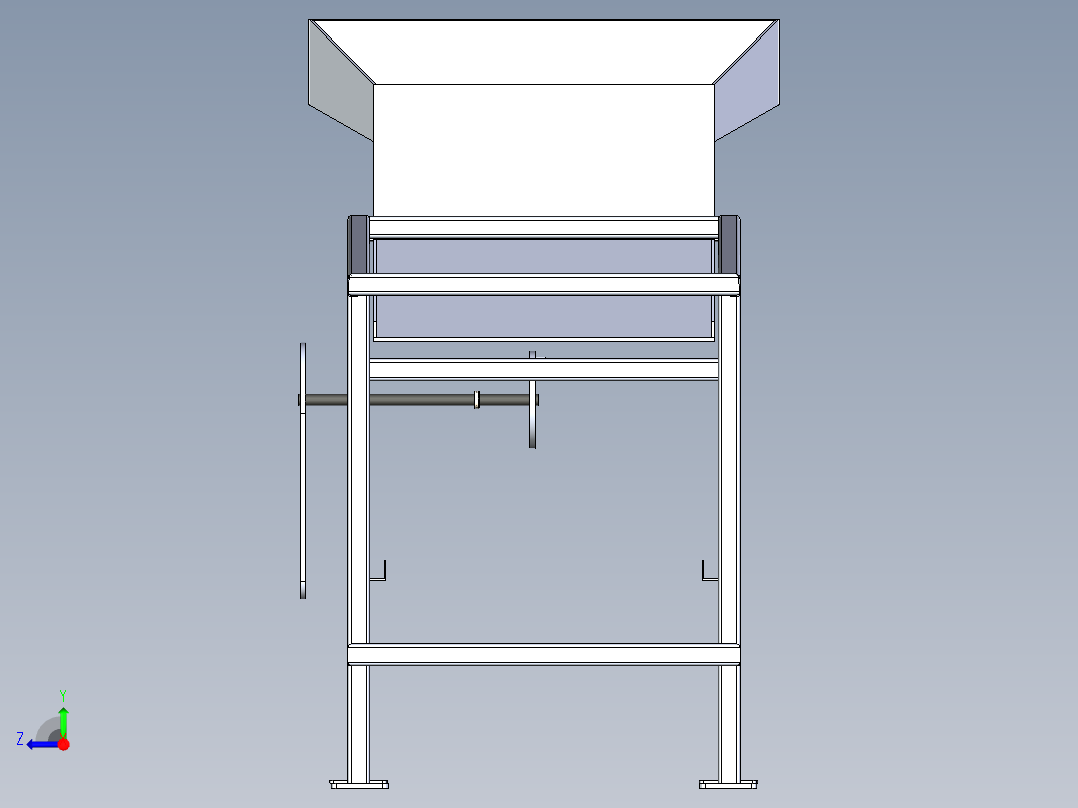 B3004092-谷物分离机振动筛右视图