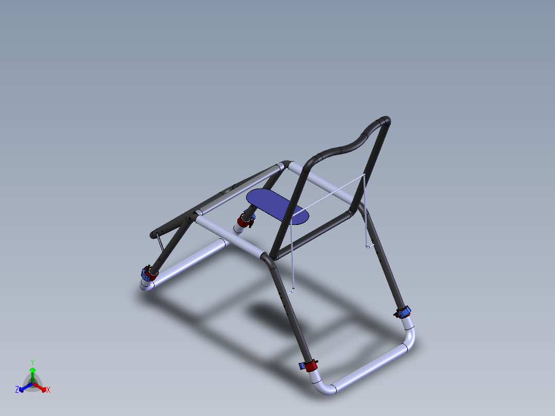 折叠椅正等轴测图