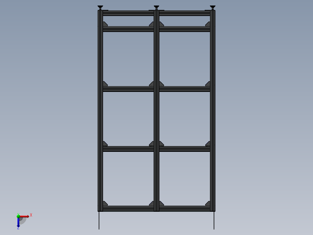 货架、文件存放架俯视图