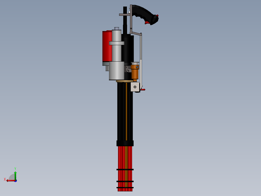 手枪左轮冲锋枪老式狙击步枪设计3D图纸cgpdesign-academy-mini-gun-design-by-sami-ohran SW后视图
