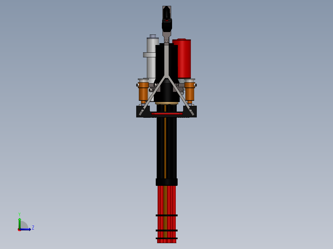 手枪左轮冲锋枪老式狙击步枪设计3D图纸cgpdesign-academy-mini-gun-design-by-sami-ohran SW左视图
