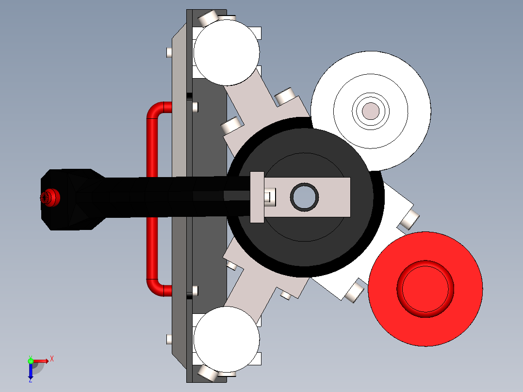 手枪左轮冲锋枪老式狙击步枪设计3D图纸cgpdesign-academy-mini-gun-design-by-sami-ohran SW俯视图