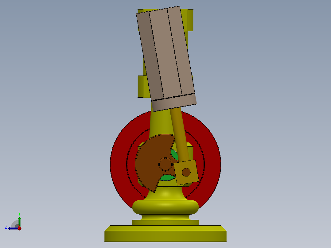 单缸摇摆蒸汽机wobbler-steam-engine-2832-模型格式为 sw右视图
