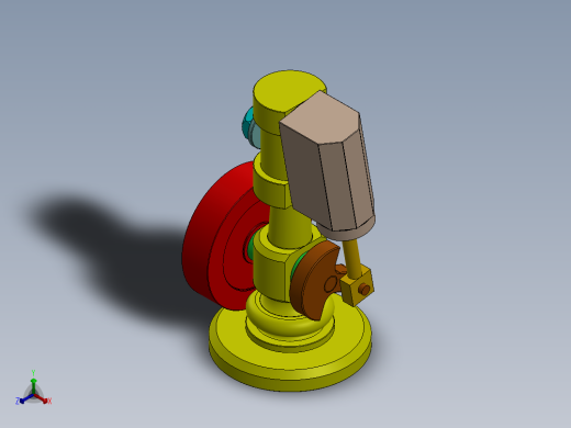 单缸摇摆蒸汽机wobbler-steam-engine-2832-模型格式为 sw正等轴测缩略图