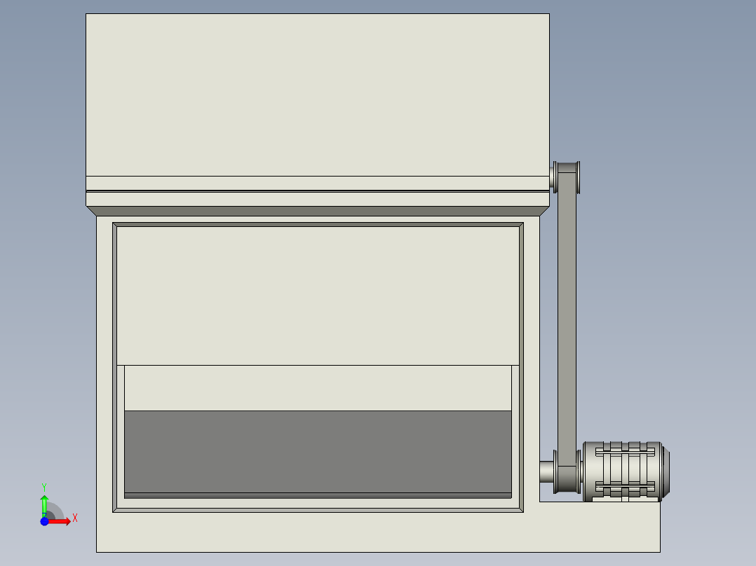 水稻脱粒机前视图