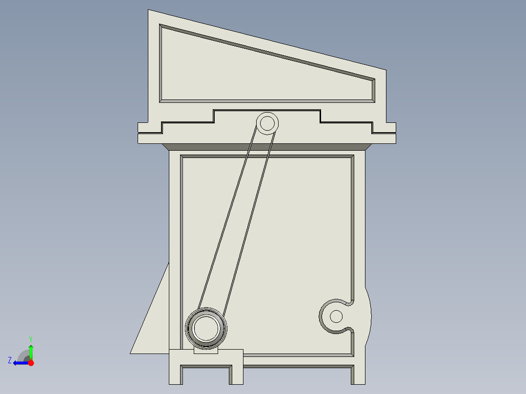 水稻脱粒机右视图