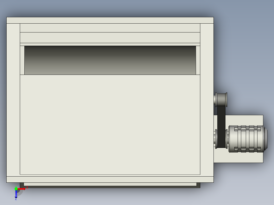 水稻脱粒机俯视图