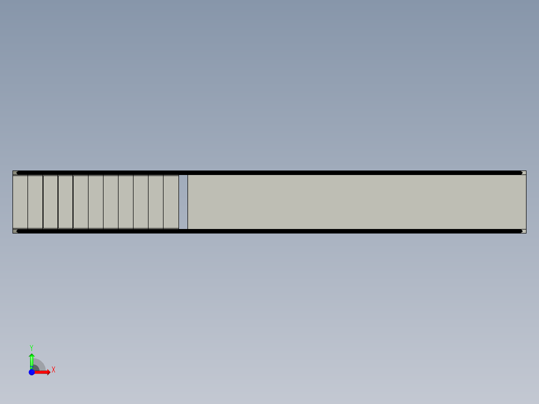 带平台的楼梯   Inventor前视图