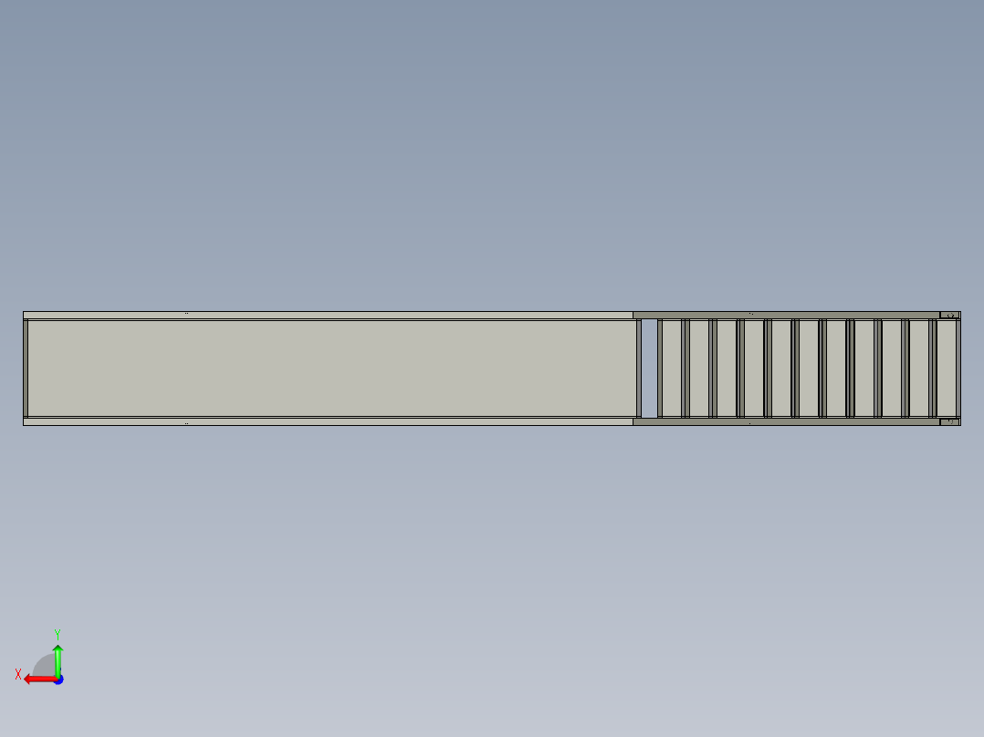 带平台的楼梯   Inventor后视图