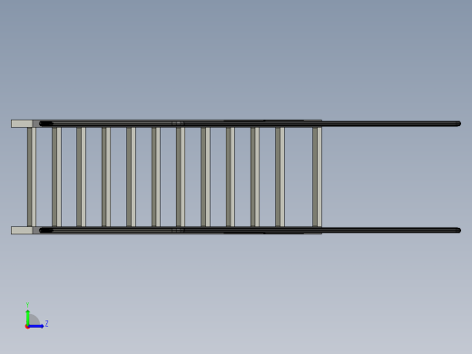 带平台的楼梯   Inventor左视缩略图