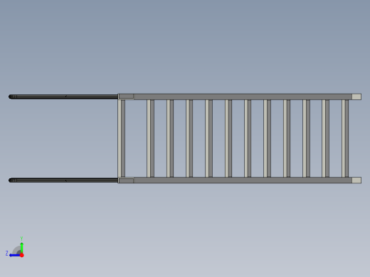 带平台的楼梯   Inventor右视缩略图