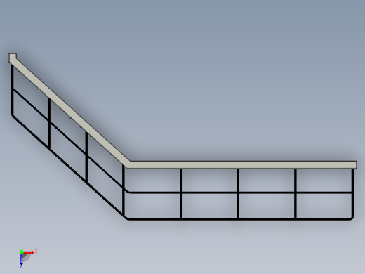 带平台的楼梯   Inventor俯视缩略图