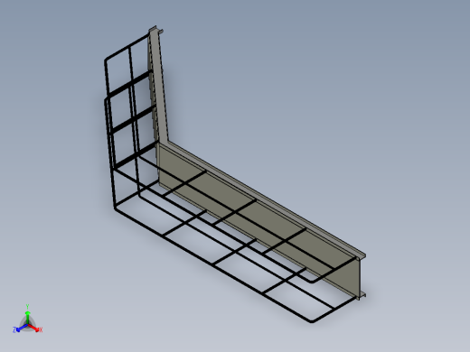 带平台的楼梯   Inventor正等轴测缩略图