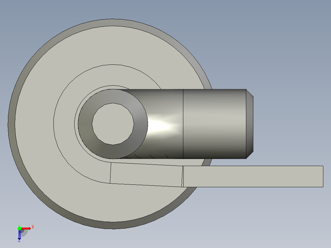 Z弹簧插销H1H2-1俯视图