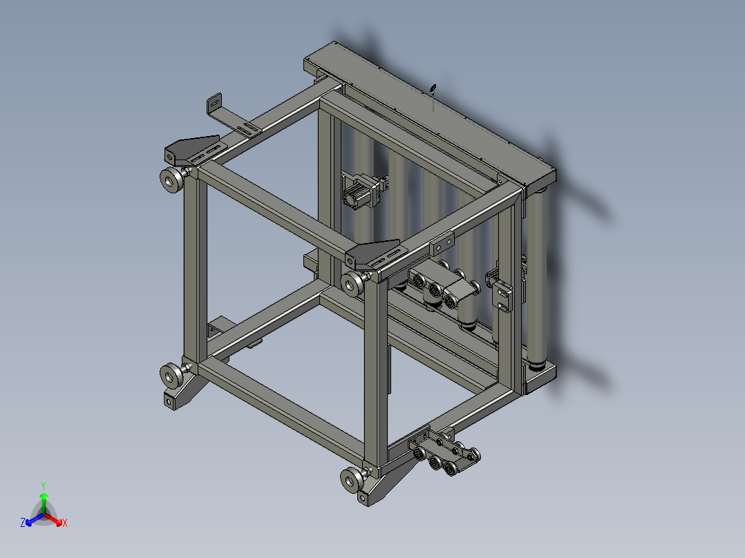 SAPMMZ01-09500NG辊筒线模块正等轴测图