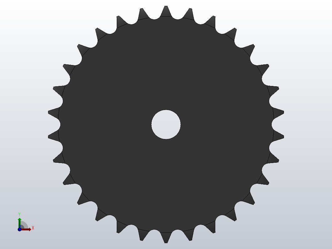 直孔链轮083／084型_30-083／084-1后视图