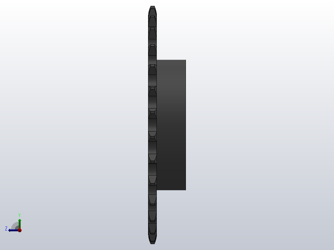 直孔链轮083／084型_30-083／084-1左视图