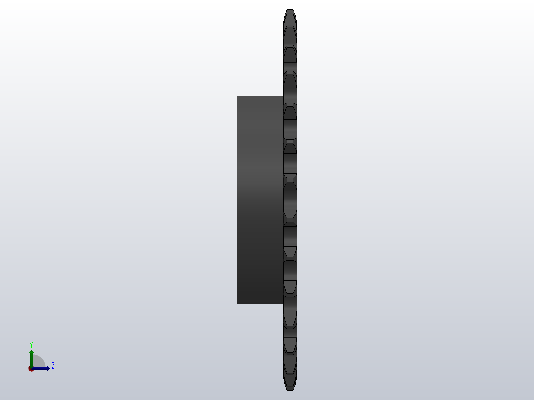 直孔链轮083／084型_30-083／084-1右视图