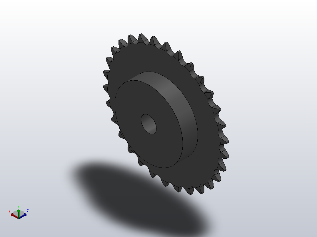 直孔链轮083／084型_30-083／084-1正等轴测图