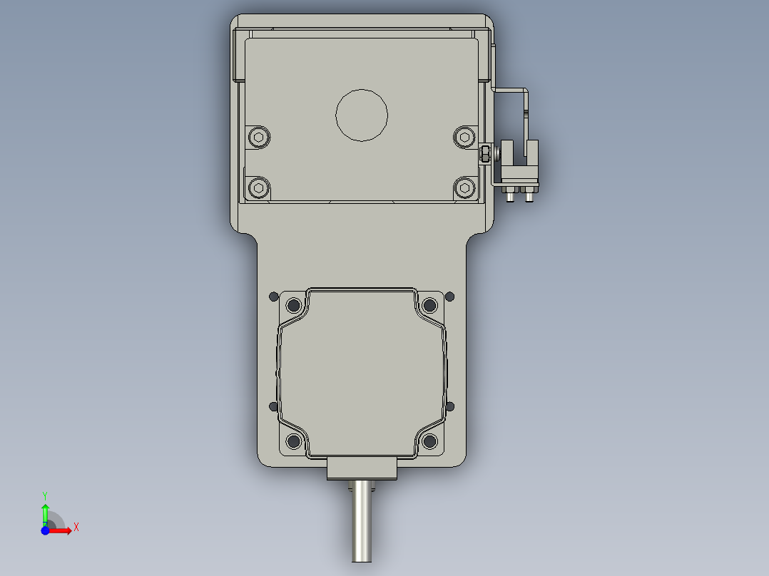 M070-KK86-340-200W-带联轴器反折前视图