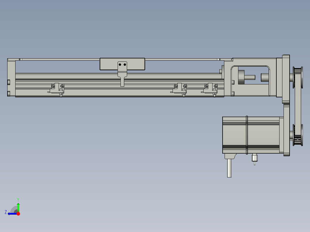 M070-KK86-340-200W-带联轴器反折右视图