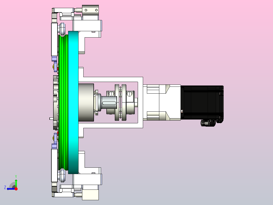 椭圆链条环形导轨右视图