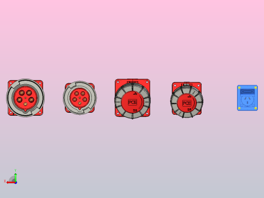 电源插座 380 V 125 A 380 V 63 A 220 V16 A后视缩略图