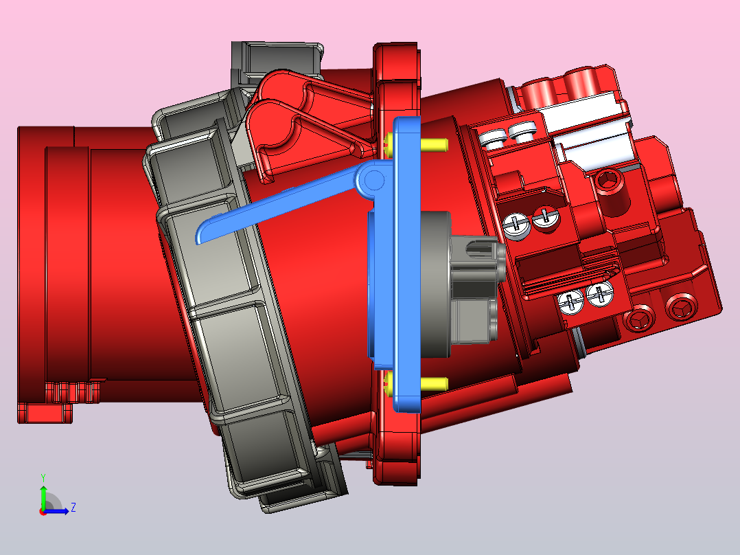 电源插座 380 V 125 A 380 V 63 A 220 V16 A左视图