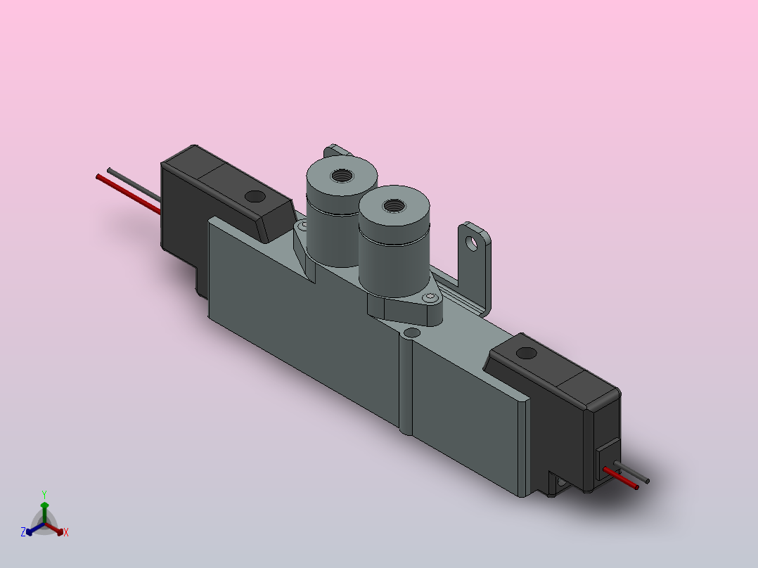 SY5420-GD-C4-8 双电控直接出线式电磁阀[SY5420-6-GD-01-C6-F2]正等轴测图