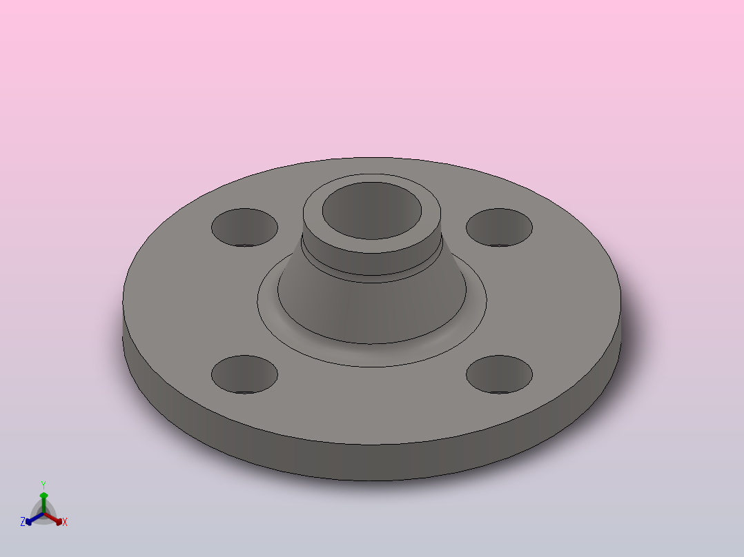 凸面对焊钢制管法兰_20-2.5（系列1）主视图