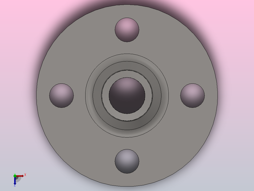 凸面对焊钢制管法兰_20-2.5（系列1）俯视图