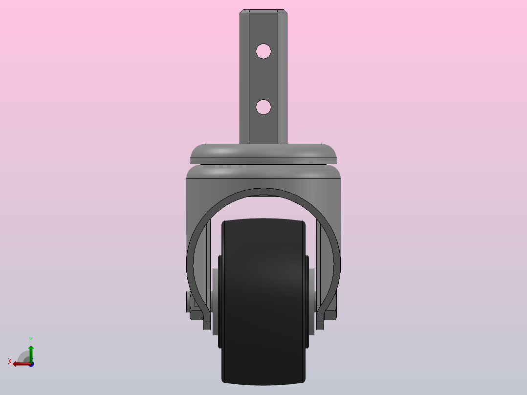 脚轮Colson-3_00314_809 2 1_2 LG X 7_8 SQUARE (MTG31)后视图