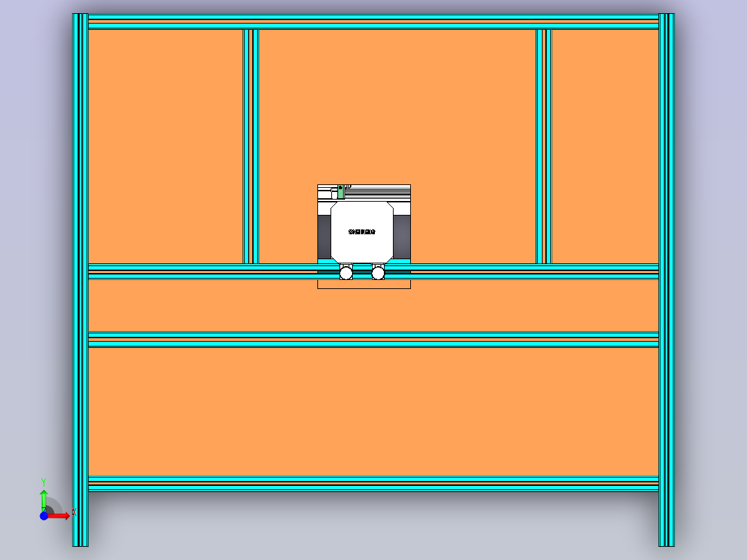 三轴自动化装配工作平台设计前视图
