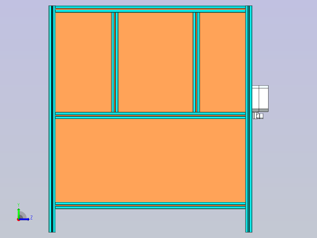 三轴自动化装配工作平台设计左视图