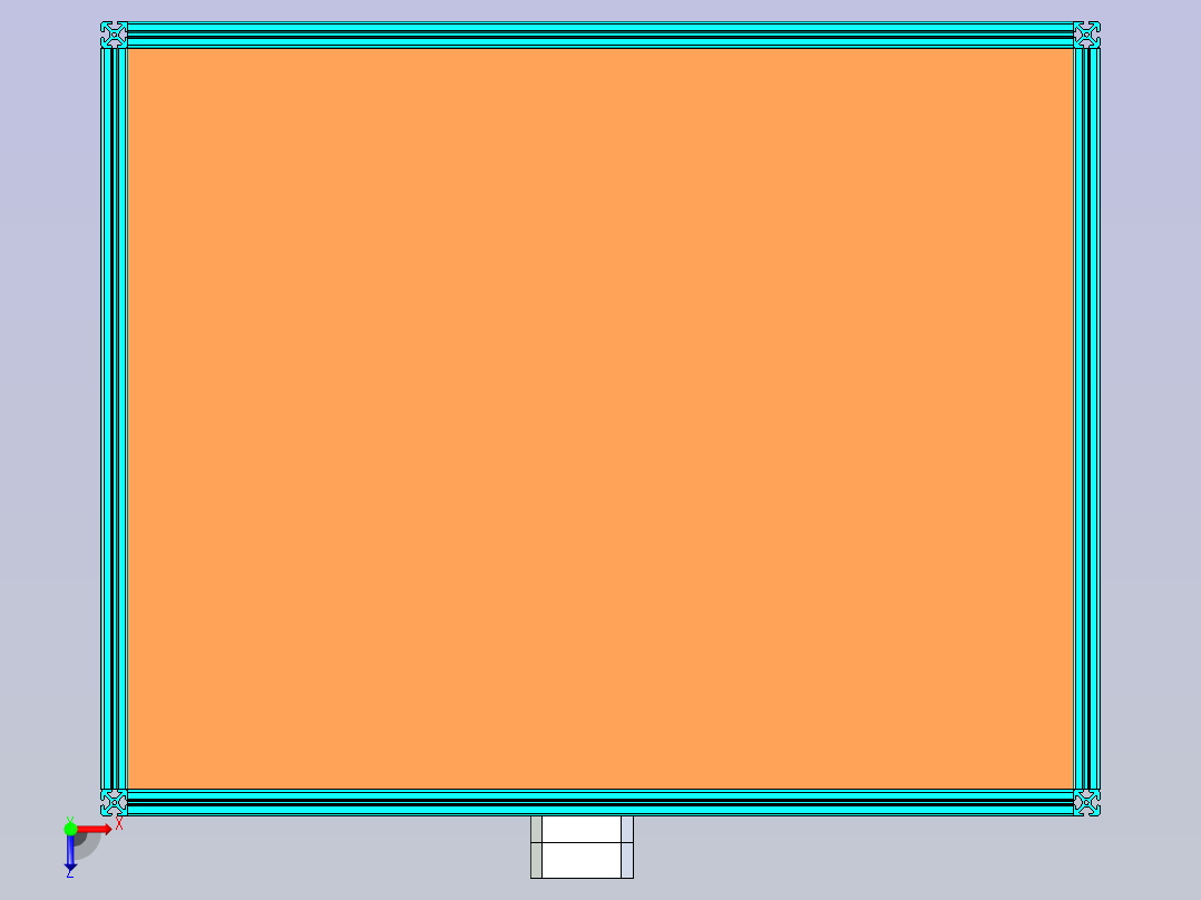 三轴自动化装配工作平台设计俯视图