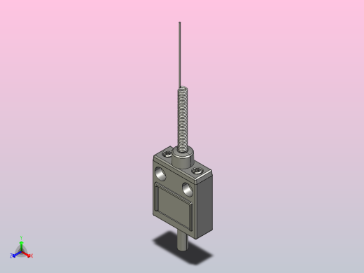 行程开关传感器TZ-3169正等轴测缩略图