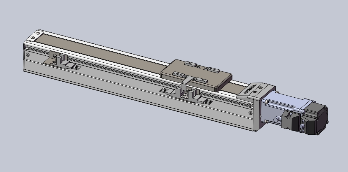 银光单轴机械手直线模组，单轴滑台3d模型BSC-50-P□□-200-1-□-J-01