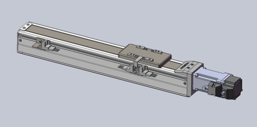 银光单轴机械手直线模组，单轴滑台3d模型BSC-50-P□□-200-1-□-J-01缩略图
