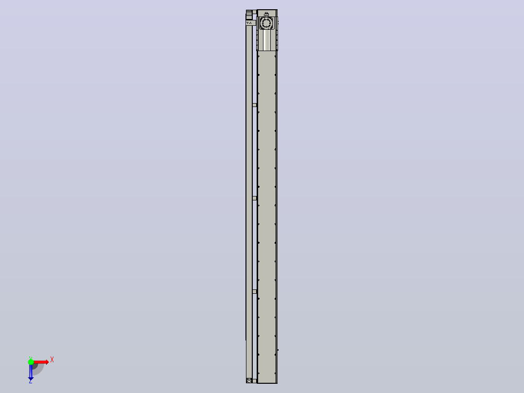 MFM22-BC-1000W-3500L齿轮齿条模组MFM22 最大负载150KG俯视图