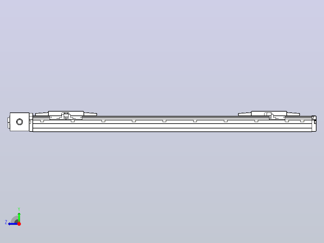 皮带直线轴双滑块型TPA-GCBS-120-P70-L225-DR-M20-N3右视图