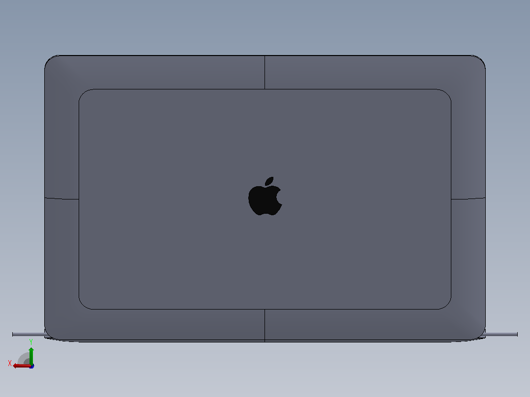 MacBook+15触摸杆2017后视图