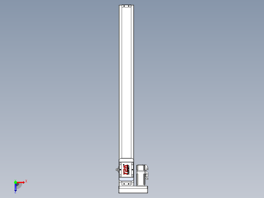 滚珠丝杠直线轴带导轨全封闭TPA-HCR-65S-1610C-L650-MR-Y-P10-N3俯视图